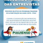 RESULTADO DAS ENTREVISTAS!